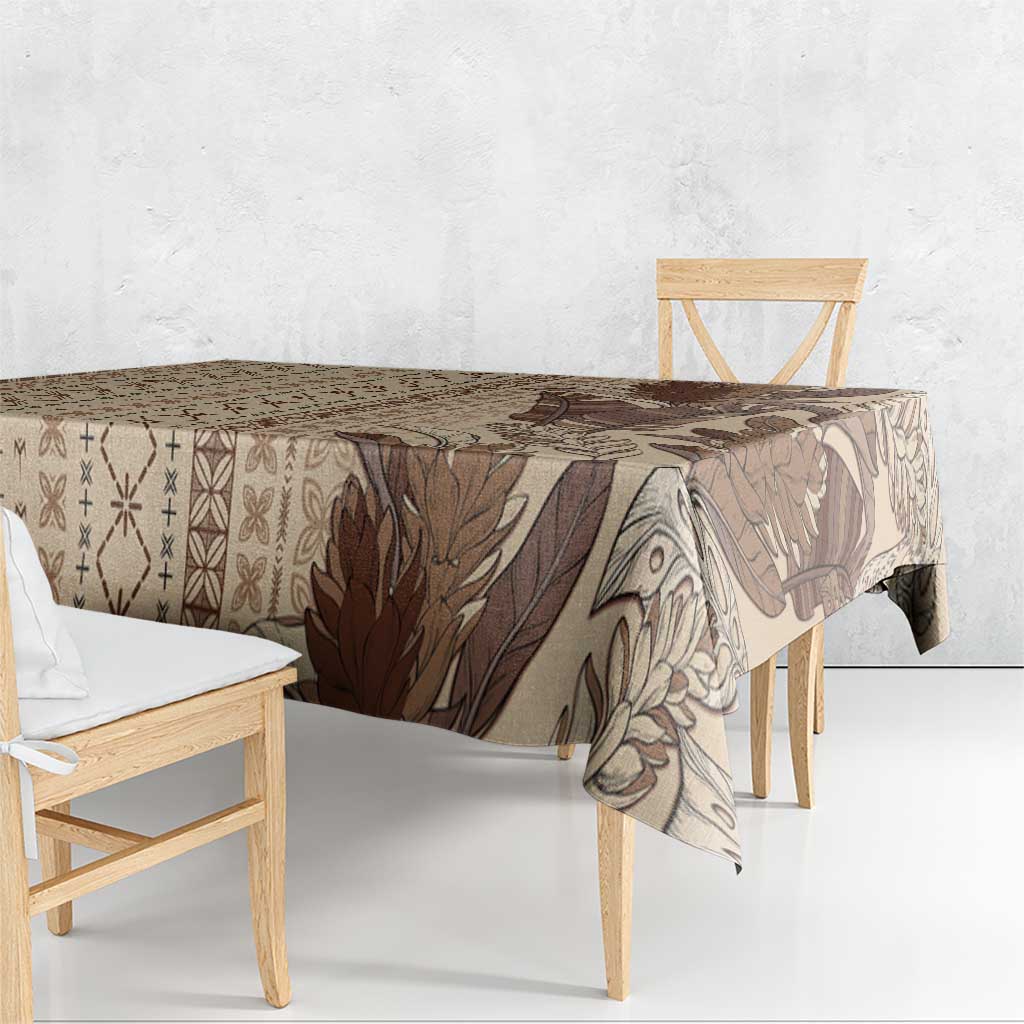 Women's Day Samoa Malu Tattoo Inspired Mix Teuila Tablecloth Vintage Tapa
