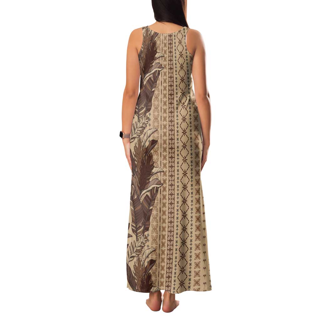Women's Day Samoa Malu Tattoo Inspired Mix Teuila Tank Maxi Dress Vintage Tapa