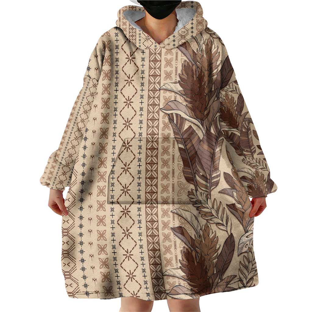 Women's Day Samoa Malu Tattoo Inspired Mix Teuila Wearable Blanket Hoodie Vintage Tapa