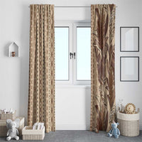 Women's Day Samoa Malu Tattoo Inspired Mix Teuila Window Curtain Vintage Tapa