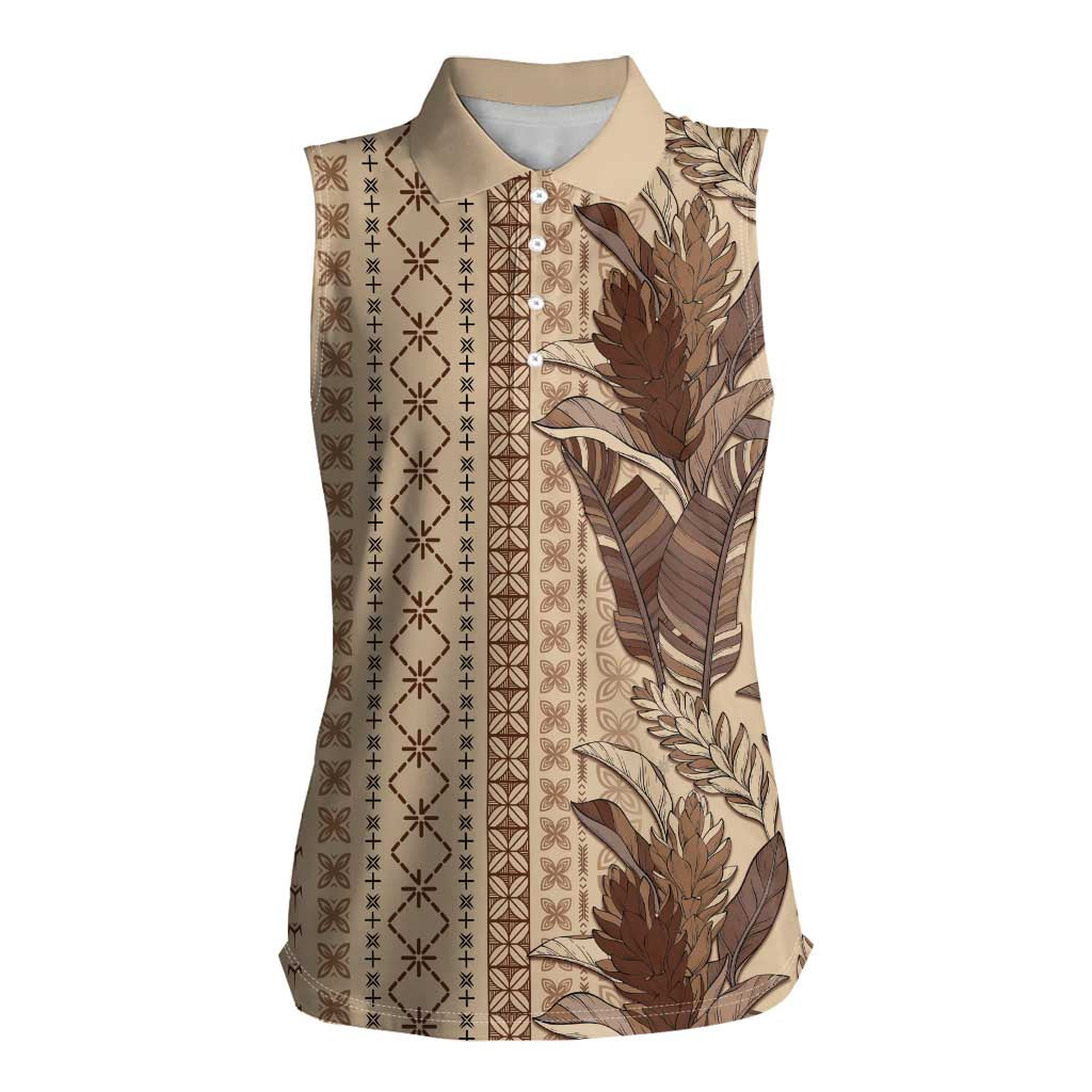 Women's Day Samoa Malu Tattoo Inspired Mix Teuila Women Sleeveless Polo Shirt Vintage Tapa