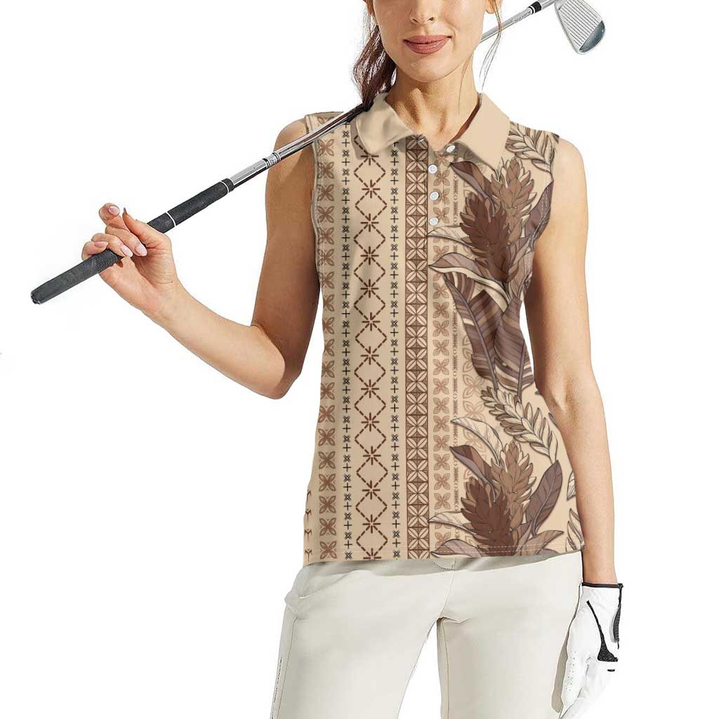 Women's Day Samoa Malu Tattoo Inspired Mix Teuila Women Sleeveless Polo Shirt Vintage Tapa