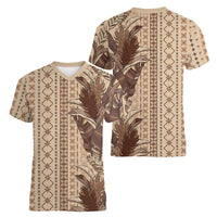Women's Day Samoa Malu Tattoo Inspired Mix Teuila Women V-Neck T-Shirt Vintage Tapa