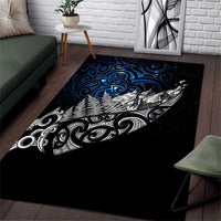 Maori Matariki Area Rug Landscape Styled Fern - Galaxy