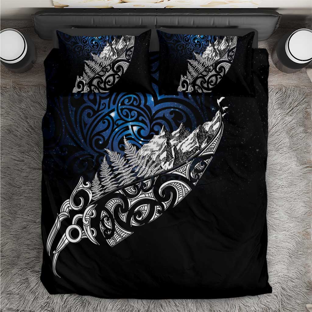 Maori Matariki Bedding Set Landscape Styled Fern - Galaxy