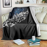 Maori Matariki Blanket Landscape Styled Fern - Galaxy