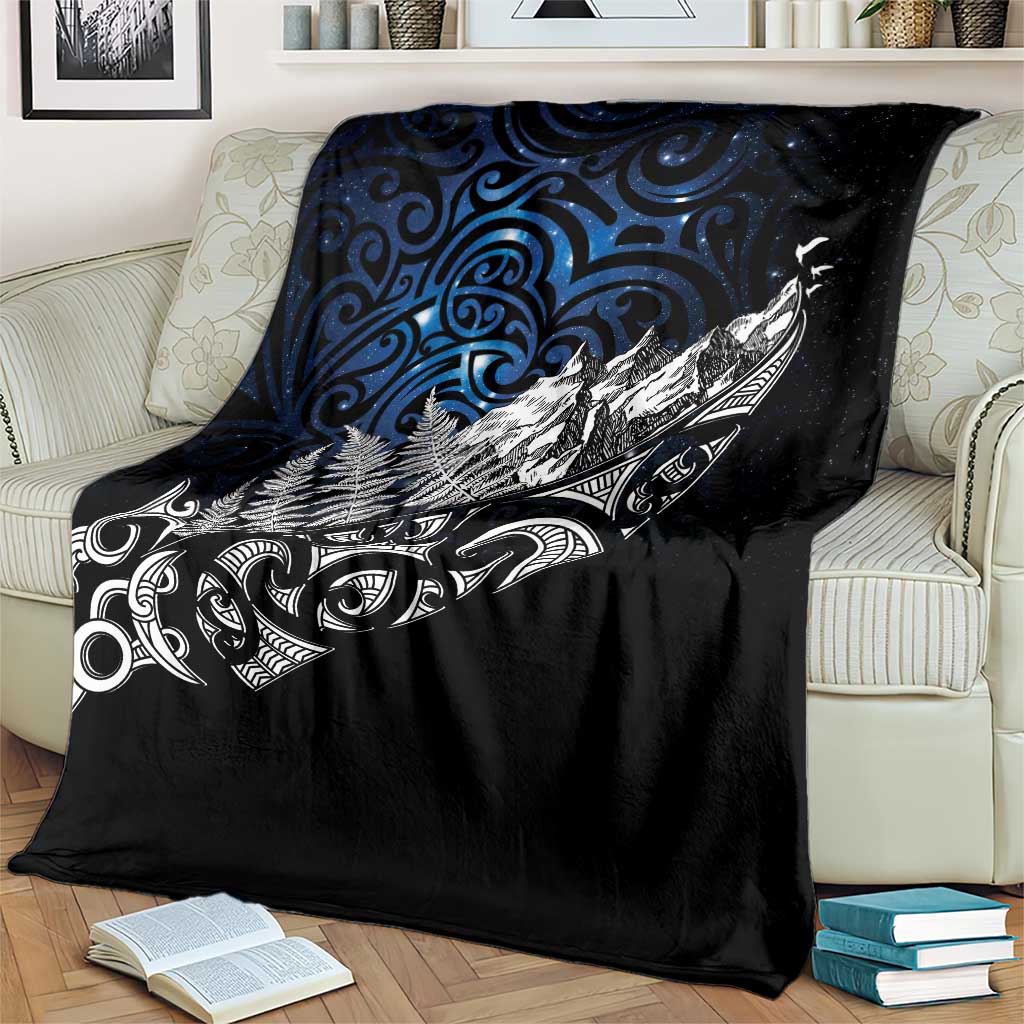 Maori Matariki Blanket Landscape Styled Fern - Galaxy
