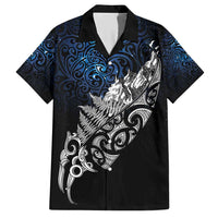 Maori Matariki Family Matching Short Sleeve Bodycon Dress and Hawaiian Shirt Landscape Styled Fern - Galaxy