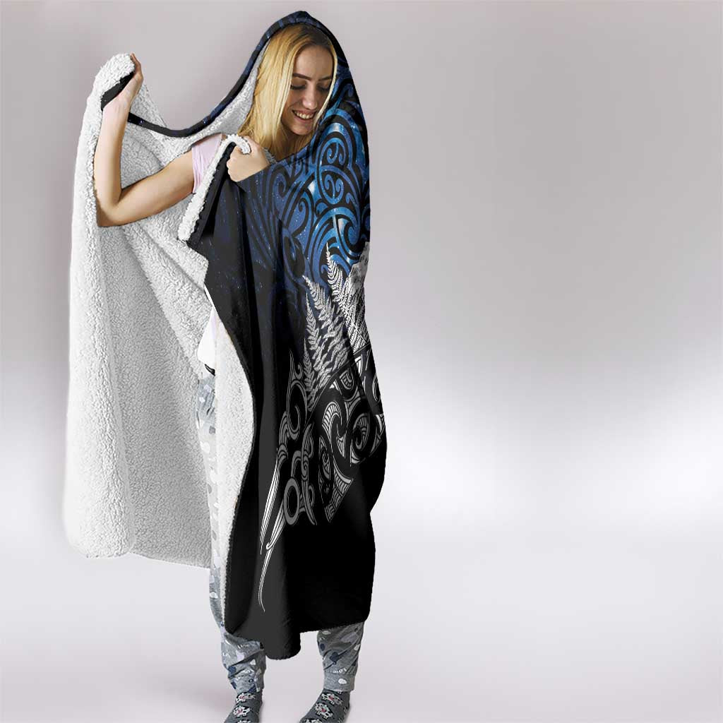 Maori Matariki Hooded Blanket Landscape Styled Fern - Galaxy