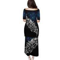 Maori Matariki Puletasi Landscape Styled Fern - Galaxy