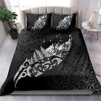 Maori Matariki Bedding Set Landscape Styled Fern - Monochrome