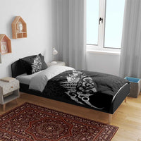 Maori Matariki Bedding Set Landscape Styled Fern - Monochrome