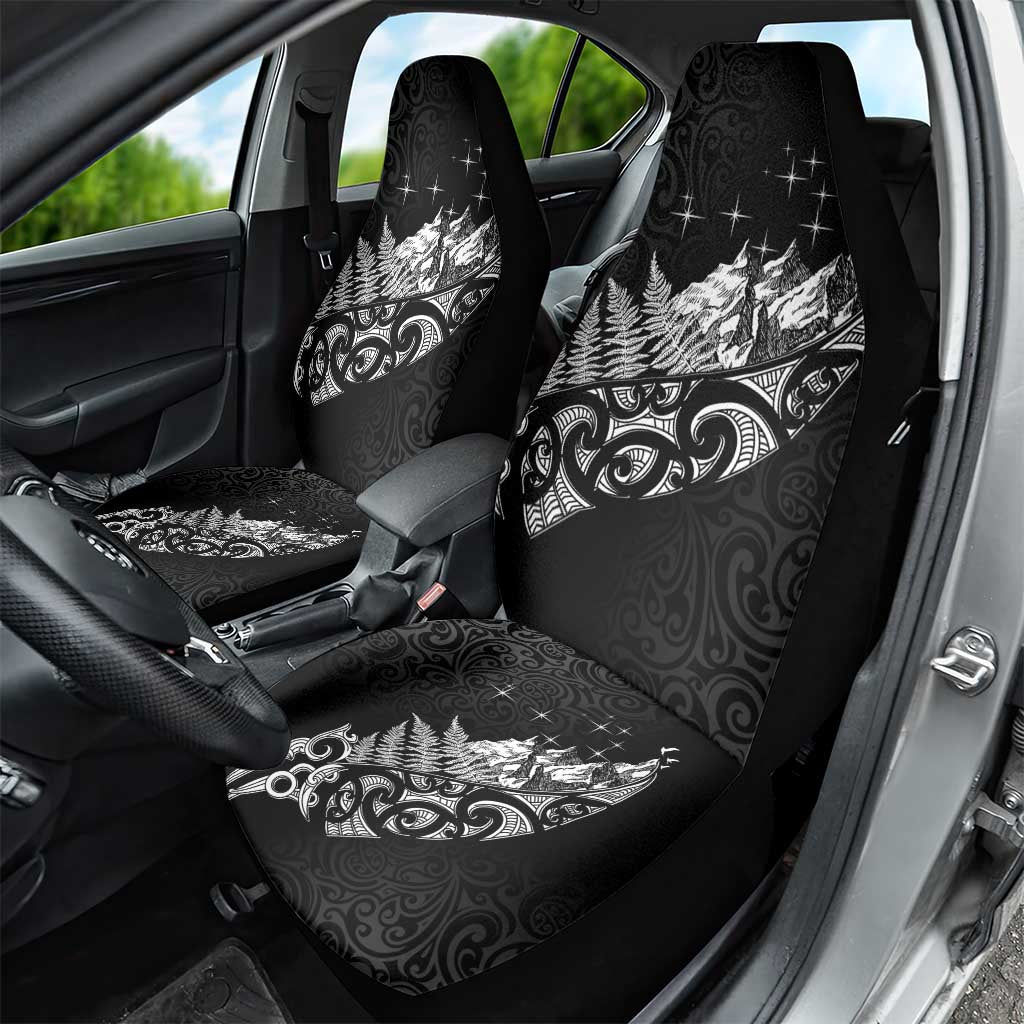 Maori Matariki Car Seat Cover Landscape Styled Fern - Monochrome