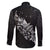 Maori Matariki Family Matching Mermaid Dress and Hawaiian Shirt Landscape Styled Fern - Monochrome