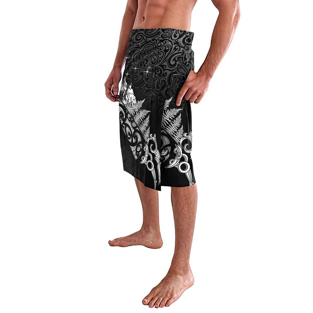 Maori Matariki Lavalava Landscape Styled Fern - Monochrome