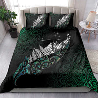 Maori Matariki Bedding Set Landscape Styled Fern - Paua Shell