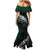 Maori Matariki Family Matching Mermaid Dress and Hawaiian Shirt Landscape Styled Fern - Paua Shell