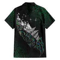 Maori Matariki Hawaiian Shirt Landscape Styled Fern - Paua Shell
