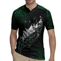 Maori Matariki Rugby Jersey Landscape Styled Fern - Paua Shell