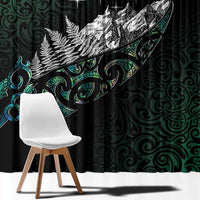 Maori Matariki Window Curtain Landscape Styled Fern - Paua Shell