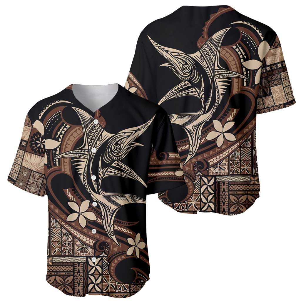 Samoa Manuia le Aso Tuto'atasi Baseball Jersey Siapo Mamanu Mix Tatau Marlin
