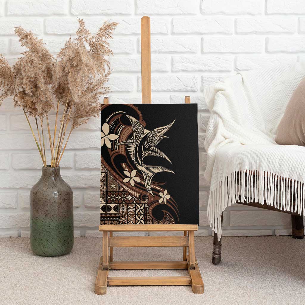 Samoa Manuia le Aso Tuto'atasi Canvas Wall Art Siapo Mamanu Mix Tatau Marlin