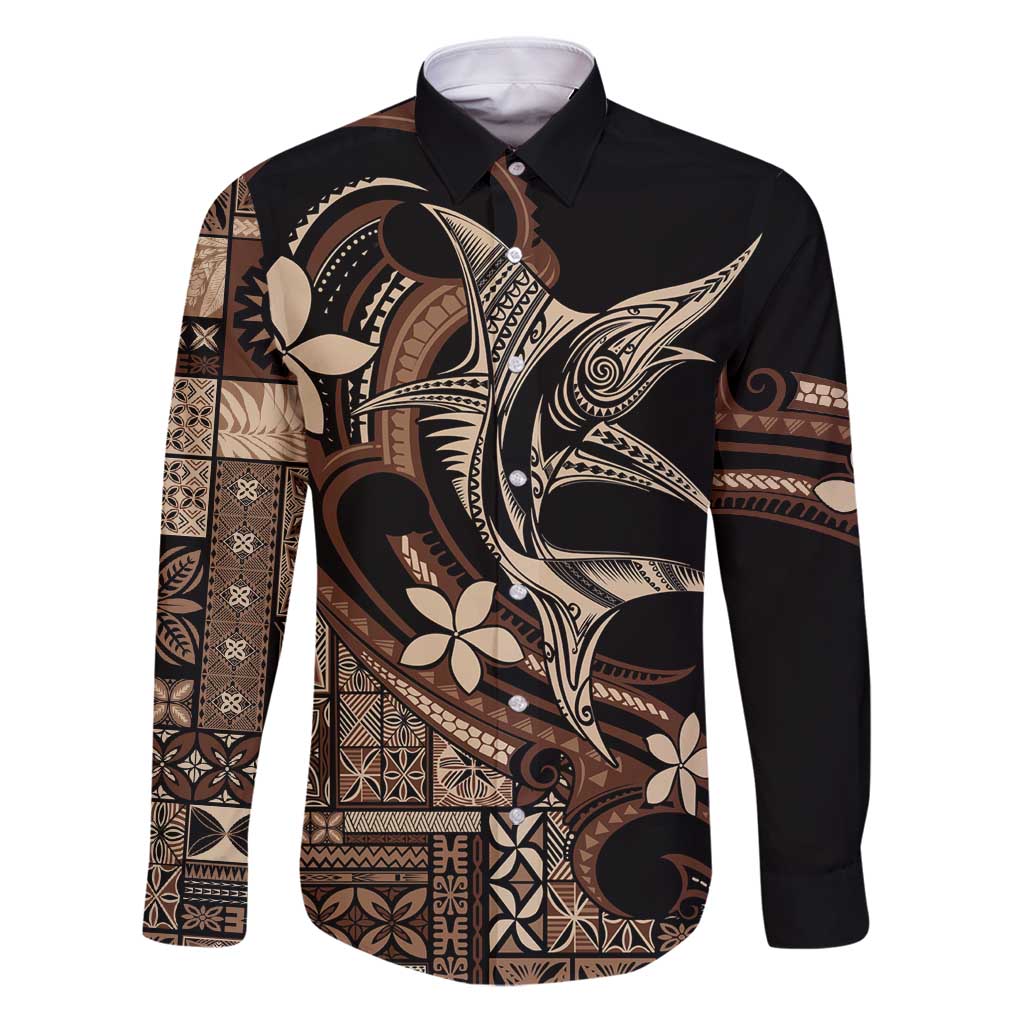 Samoa Manuia le Aso Tuto'atasi Family Matching Puletasi and Hawaiian Shirt Siapo Mamanu Mix Tatau Marlin