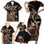Samoa Manuia le Aso Tuto'atasi Family Matching Short Sleeve Bodycon Dress and Hawaiian Shirt Siapo Mamanu Mix Tatau Marlin