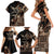 Samoa Manuia le Aso Tuto'atasi Family Matching Short Sleeve Bodycon Dress and Hawaiian Shirt Siapo Mamanu Mix Tatau Marlin