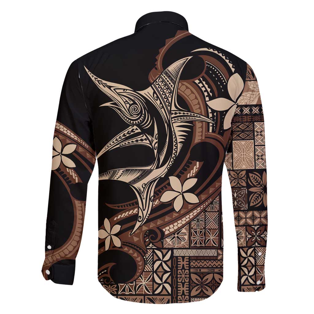 Samoa Manuia le Aso Tuto'atasi Family Matching Summer Maxi Dress and Hawaiian Shirt Siapo Mamanu Mix Tatau Marlin