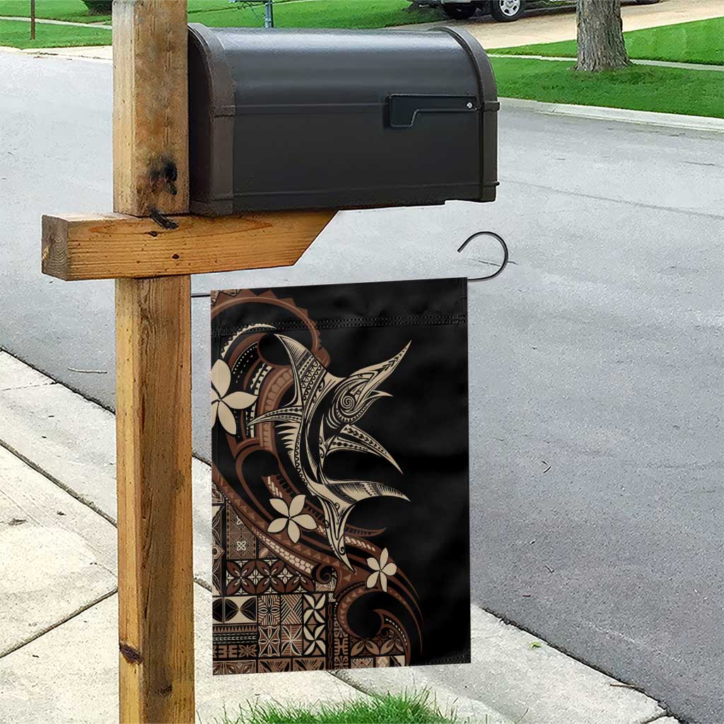 Samoa Manuia le Aso Tuto'atasi Garden Flag Siapo Mamanu Mix Tatau Marlin