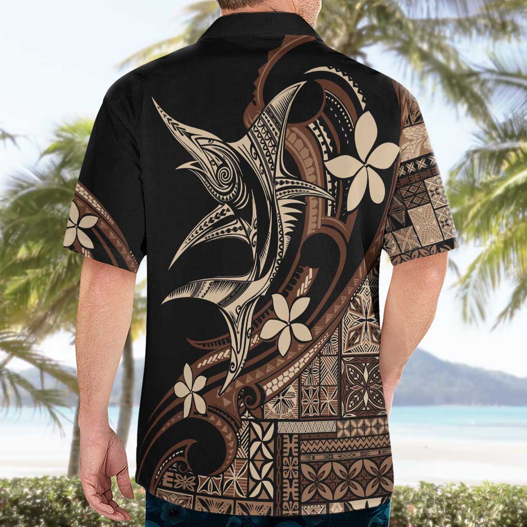 Samoa Manuia le Aso Tuto'atasi Hawaiian Shirt Siapo Mamanu Mix Tatau Marlin