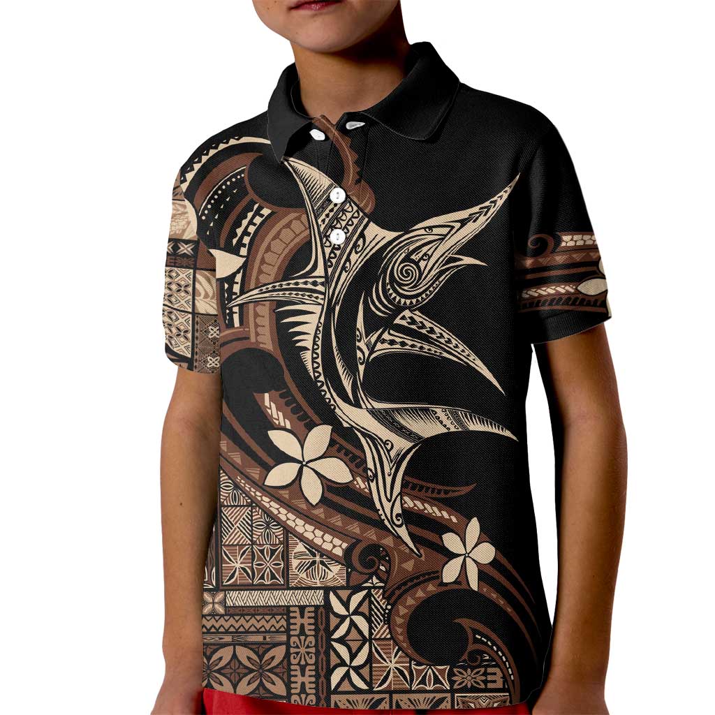 Samoa Manuia le Aso Tuto'atasi Kid Polo Shirt Siapo Mamanu Mix Tatau Marlin