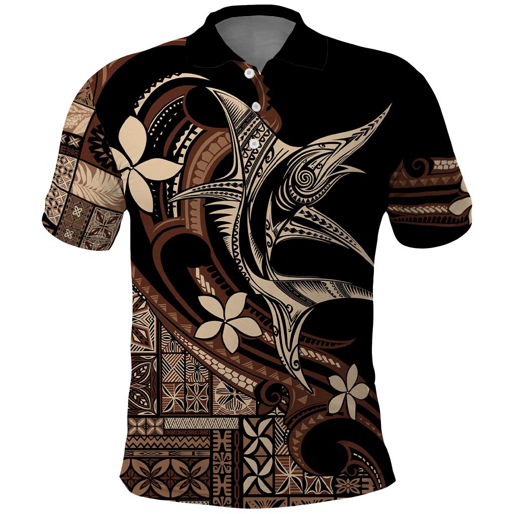 Samoa Manuia le Aso Tuto'atasi Polo Shirt Siapo Mamanu Mix Tatau Marlin
