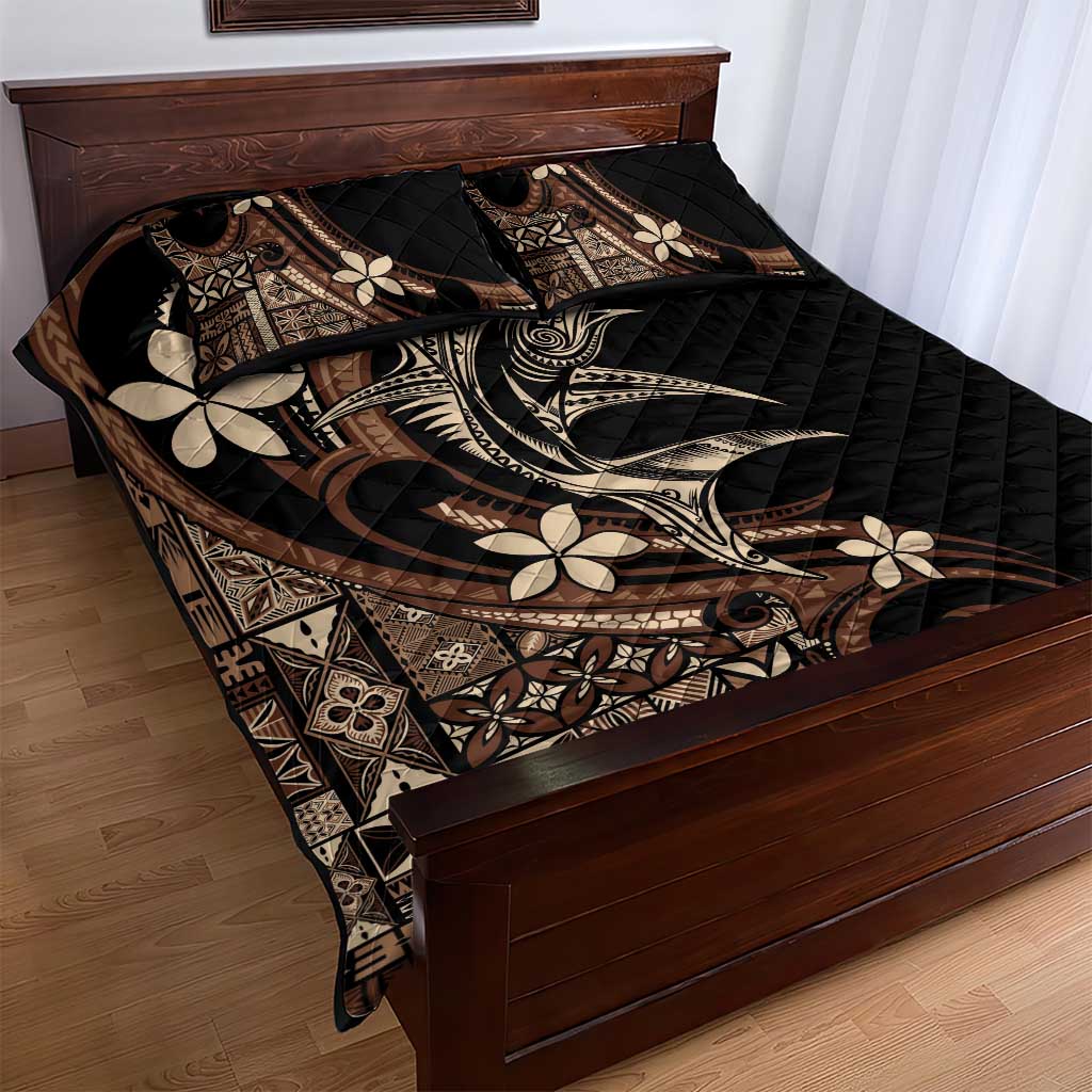 Samoa Manuia le Aso Tuto'atasi Quilt Bed Set Siapo Mamanu Mix Tatau Marlin