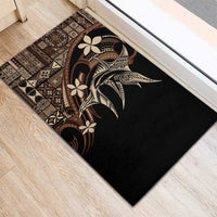 Samoa Manuia le Aso Tuto'atasi Rubber Doormat Siapo Mamanu Mix Tatau Marlin
