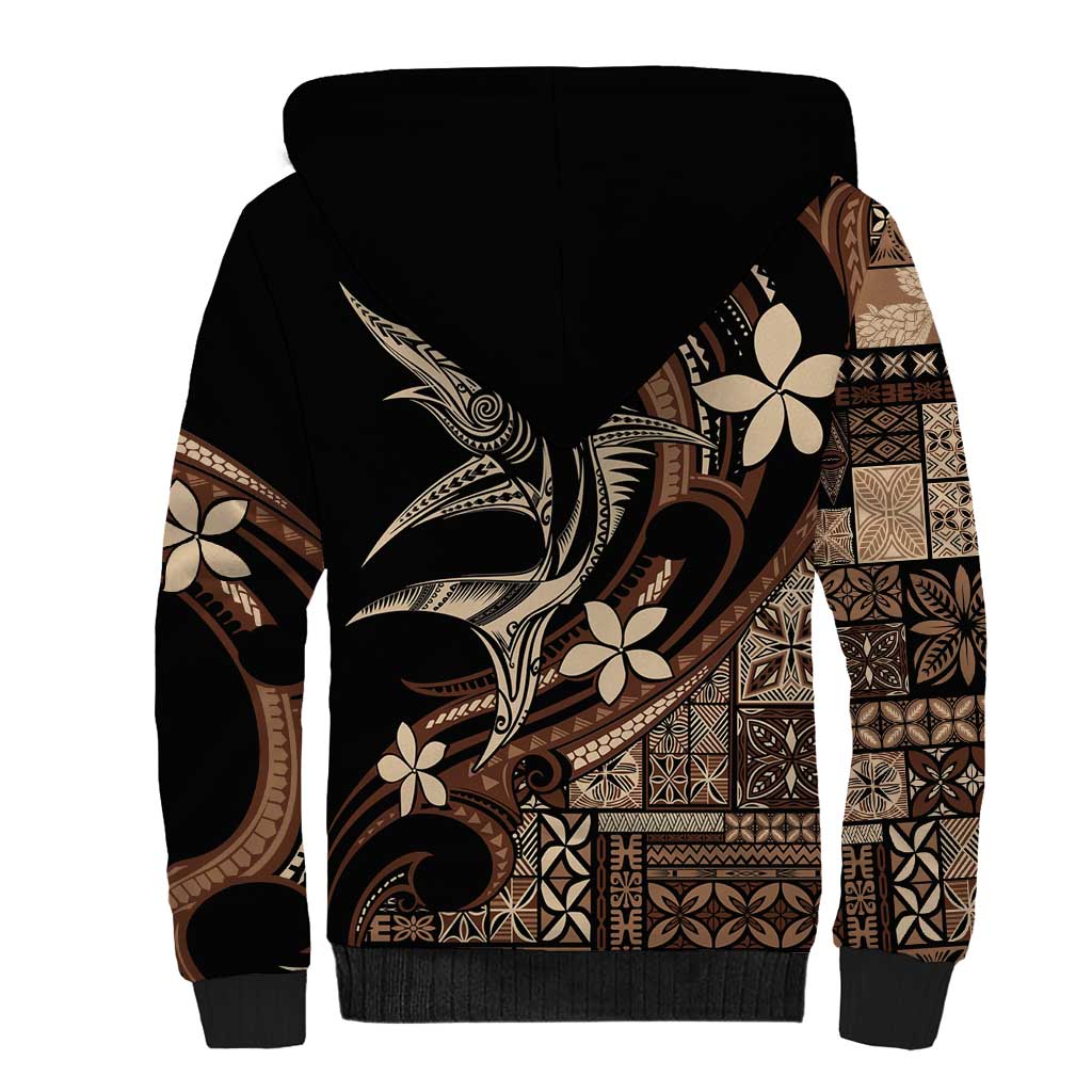 Samoa Manuia le Aso Tuto'atasi Sherpa Hoodie Siapo Mamanu Mix Tatau Marlin