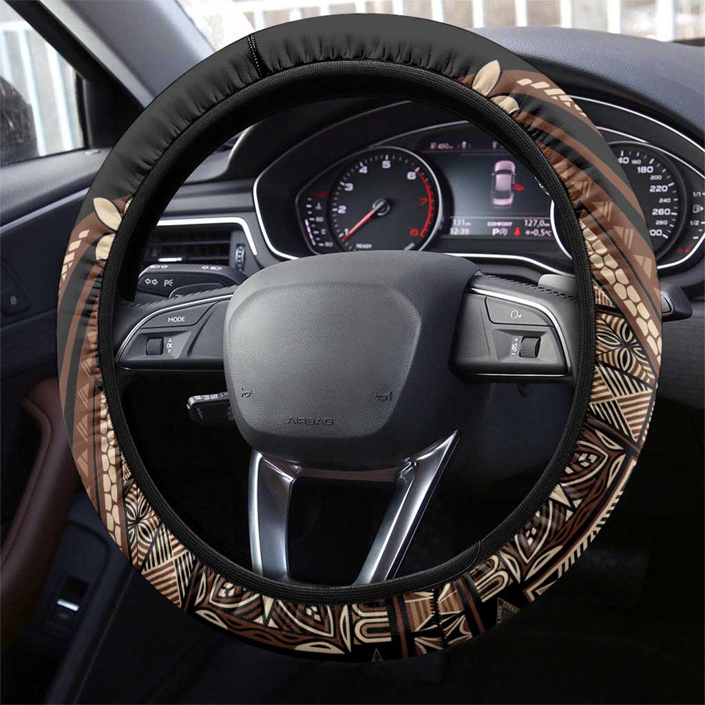 Samoa Manuia le Aso Tuto'atasi Steering Wheel Cover Siapo Mamanu Mix Tatau Marlin