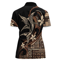 Samoa Manuia le Aso Tuto'atasi Women Polo Shirt Siapo Mamanu Mix Tatau Marlin