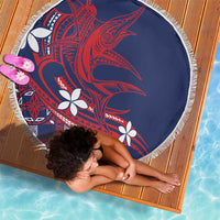 Samoa Manuia le Aso Tuto'atasi Beach Blanket Siapo Mamanu Mix Tatau Marlin - Flag Color