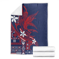 Samoa Manuia le Aso Tuto'atasi Blanket Siapo Mamanu Mix Tatau Marlin - Flag Color