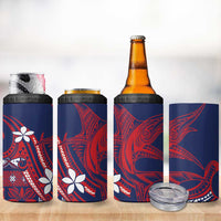 Samoa Manuia le Aso Tuto'atasi 4 in 1 Can Cooler Tumbler Siapo Mamanu Mix Tatau Marlin - Flag Color