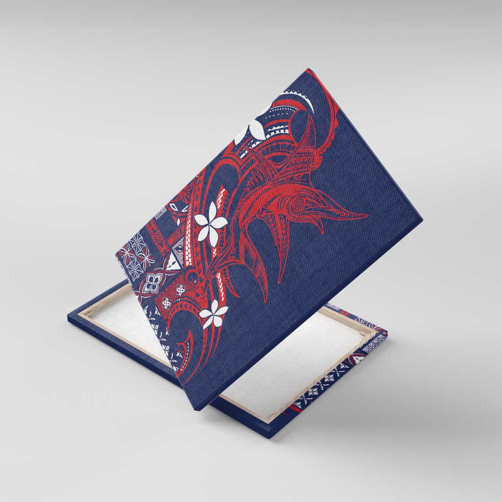 Samoa Manuia le Aso Tuto'atasi Canvas Wall Art Siapo Mamanu Mix Tatau Marlin - Flag Color