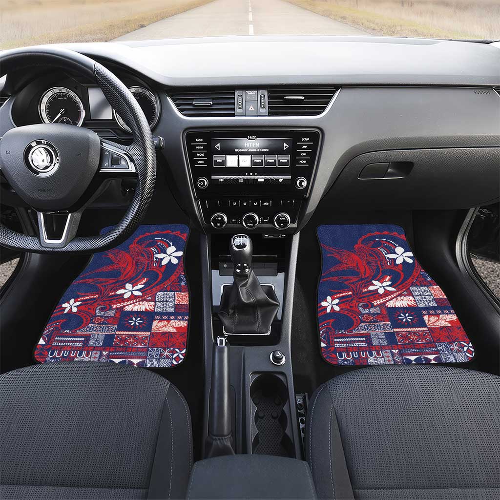 Samoa Manuia le Aso Tuto'atasi Car Mats Siapo Mamanu Mix Tatau Marlin - Flag Color