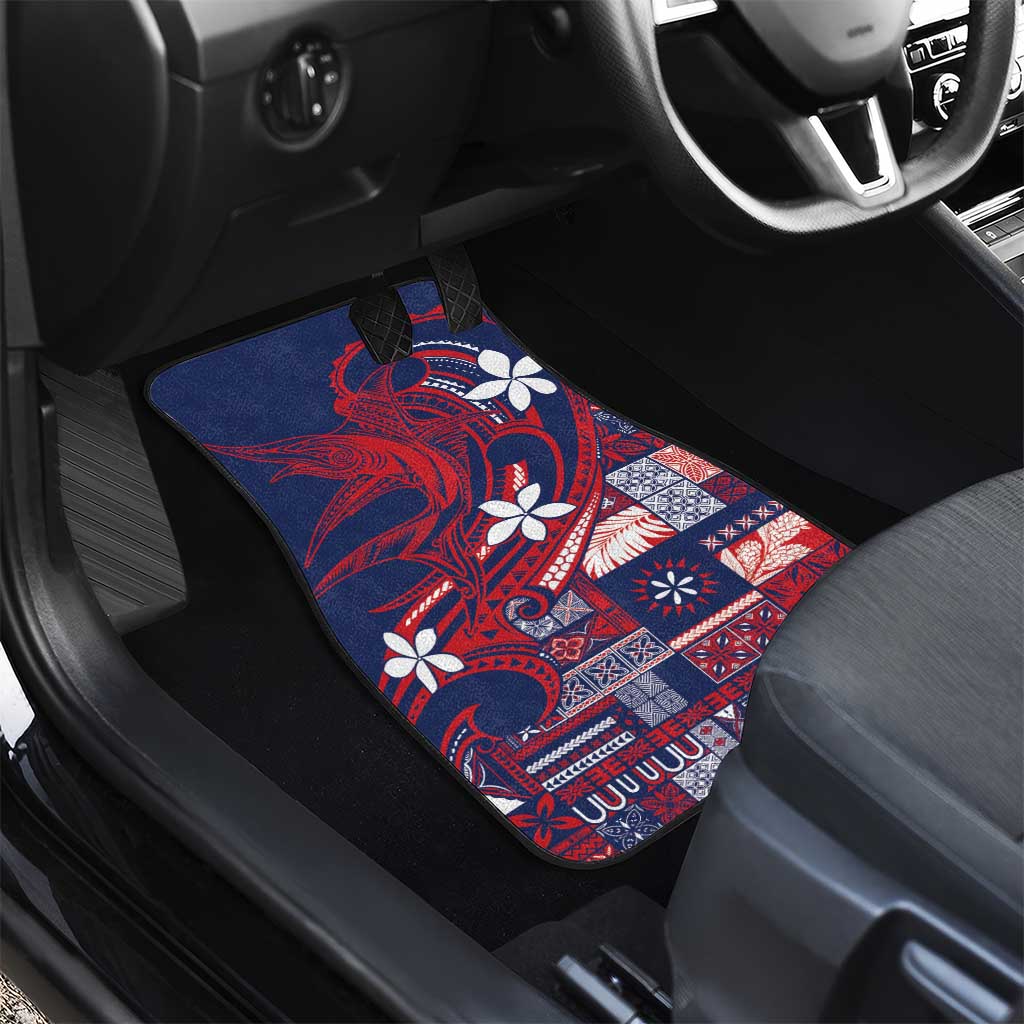 Samoa Manuia le Aso Tuto'atasi Car Mats Siapo Mamanu Mix Tatau Marlin - Flag Color