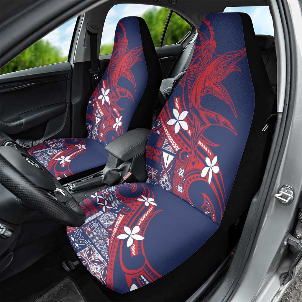 Samoa Manuia le Aso Tuto'atasi Car Seat Cover Siapo Mamanu Mix Tatau Marlin - Flag Color LT7 - Polynesian Pride