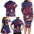 Samoa Manuia le Aso Tuto'atasi Family Matching Long Sleeve Bodycon Dress and Hawaiian Shirt Siapo Mamanu Mix Tatau Marlin - Flag Color