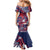Samoa Manuia le Aso Tuto'atasi Family Matching Mermaid Dress and Hawaiian Shirt Siapo Mamanu Mix Tatau Marlin - Flag Color