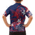 Samoa Manuia le Aso Tuto'atasi Family Matching Off Shoulder Maxi Dress and Hawaiian Shirt Siapo Mamanu Mix Tatau Marlin - Flag Color