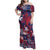 Samoa Manuia le Aso Tuto'atasi Family Matching Off Shoulder Maxi Dress and Hawaiian Shirt Siapo Mamanu Mix Tatau Marlin - Flag Color